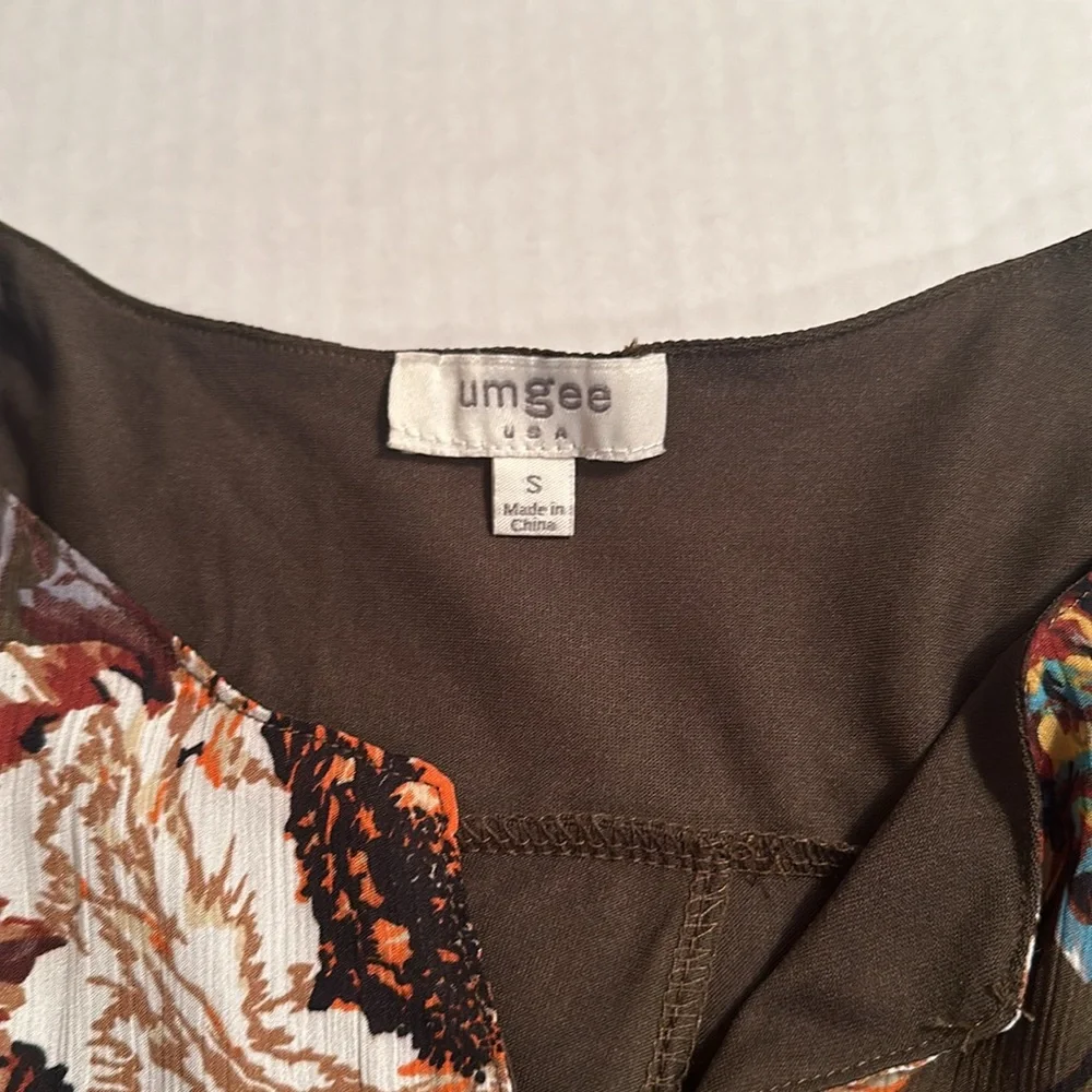 Umgee floral bell sleeve swing dress/tunic size small 🧡 - Picture 7 of 15